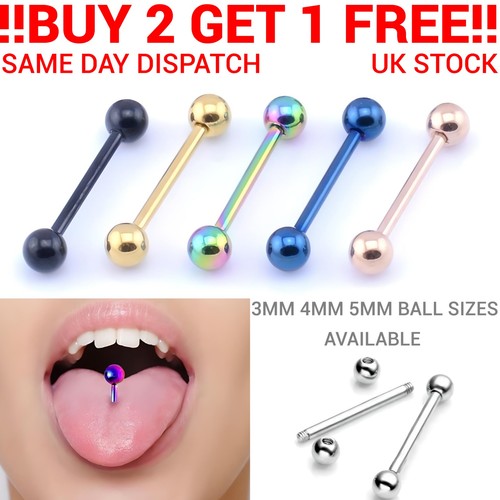 Tongue bar ear - bar, nipple