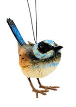 Hanging Ornament - Blue Wren