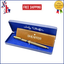 VINTAGE SHEAFFER LADY BALLPOINT PEN IN PAISLEY BLACK PATTERN IN BOX MADE IN USA