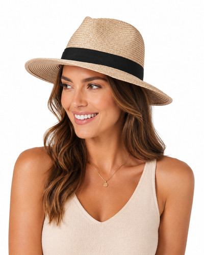 Unisex straw fedora - unisex,