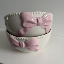 Pink Bow Coquette Cereal Bowl