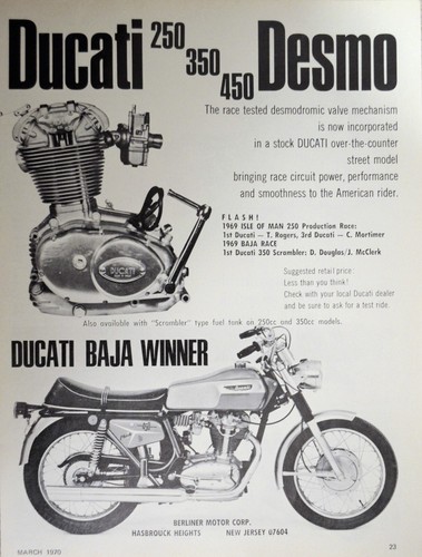 1970 ducati desmo 450 - 1970, original