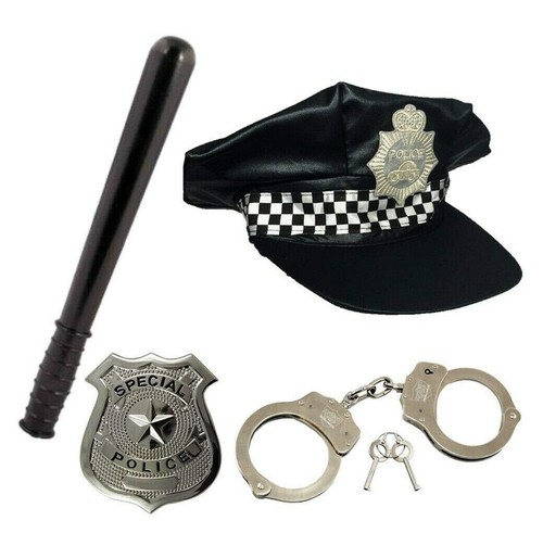 Police hat set fancy dress - police,