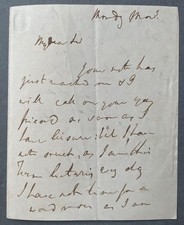 Adam Sedgwick, Geologist, SIGNED letter