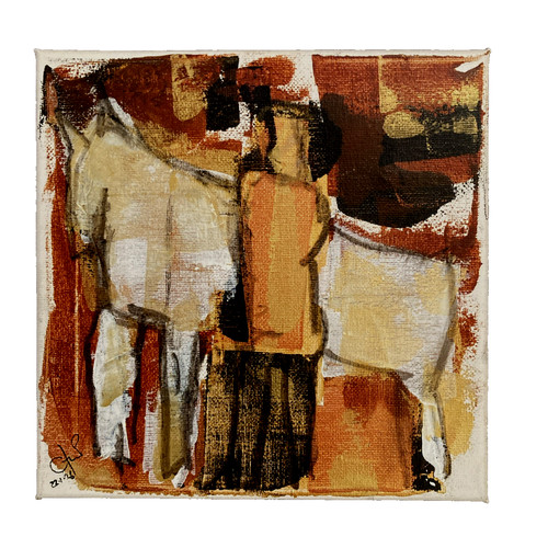 Abstract acrylic mixed - , media