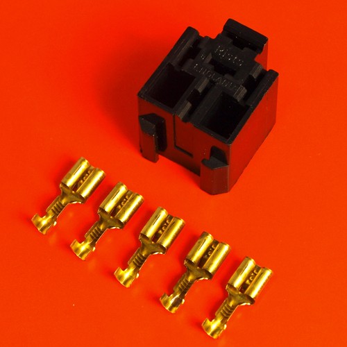 Black relay base holder socket - base,