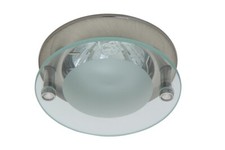 Round satin brushed drop glass GU10 downlight spot light 240v lighting home 