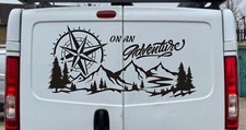 1x On Adventure Car/Van Decal Compatible with Vauxhall Vivaro Vinyl Graphic v22