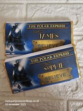 Christmas Chocolate Bar Wrapper personalised , galaxy xmas Polar Express