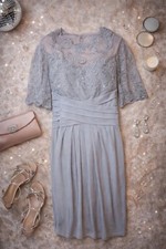 Kaliko Grey Lace Midi Dress UK
