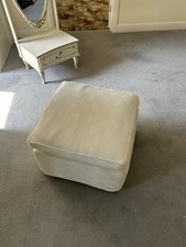 Large comfortable Footstool, Premium Cord Fabric Pouf, Ottoman for Living Room