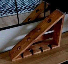 Wooden Bottle Storage Rack. Rustic Wooden Wine Bottle/Glass Display Rack Shelf.