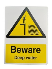 Danger Deep Water Plastic Sign