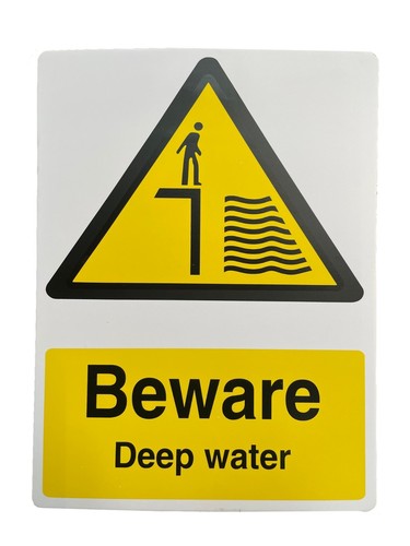 Danger deep water plastic - plastic, sign