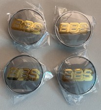 4 X BBS Wheel Centre Cap Alloy Hub Center Caps 68mm Silver / Gold NEW SEALED