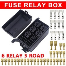 Car Automotive 12-Slot Relay Box 6 Relays Slots Fuse Holder Block With Terminals