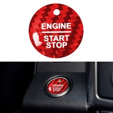 Red Carbon Fiber Engine Start Button Sticker for Ford F150 Raptor Stand Out