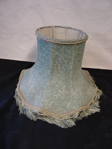 Vintage teal tassel lampshade - teal,