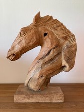 HandCarved Wooden Horse Head