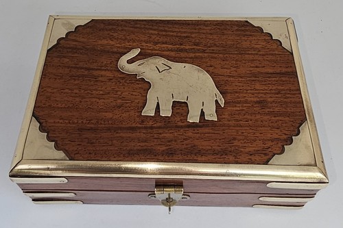 Vintage wood and brass - wood,