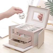 Lockable PU Jewellery Box