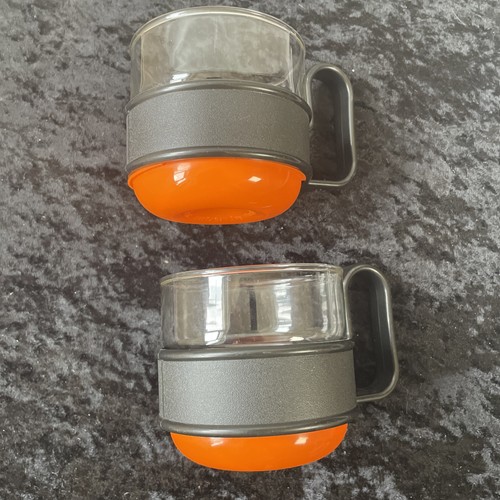 Pair vintage 1980s - 1980s, glass