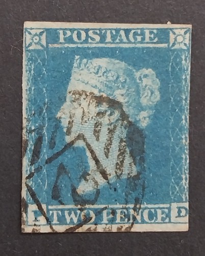 Penny blue 1841 imperf - penny, 2d