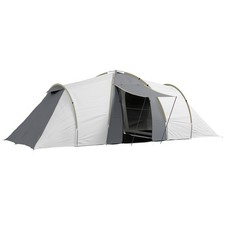 4-Person Tunnel Tent with 2 Bedrooms, Living Area & Canopy - Waterproof 2000mm
