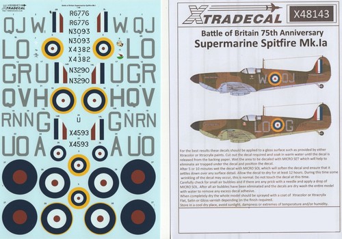 Xtradecal raf spitfire - 1/48,