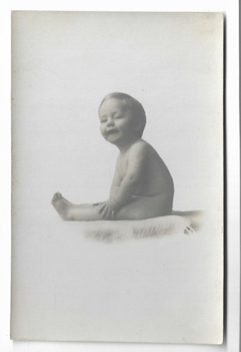 Vtg postcard chubby baby - postcard,