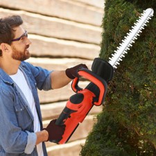 Hedge Trimmer 21V Cordless Electric 51cm Bush Cutter with 2 Batteries & Charger 