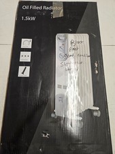 1.5KW Oil Filled Radiator READ DESCRIPTION BLACK CASTORS