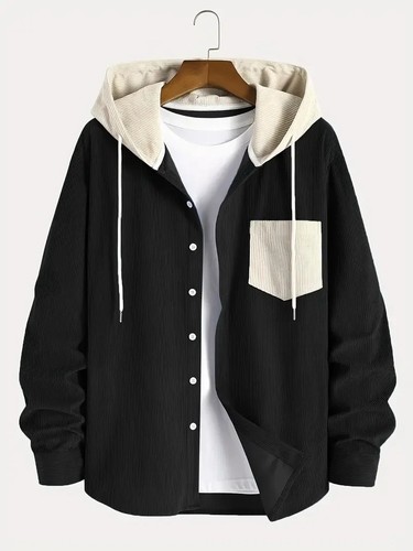 Men corduroy hooded jacket - men's,