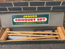Vintage Jaques  Adult Croquet Set 131, 4 Player 