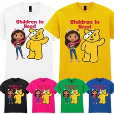 Pudsey Bear Gabby's Doll Kids T-Shirt Children In Need Spotty Day School Tee