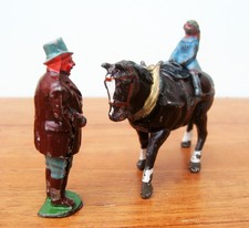 Britains Farm lead - Johillco Girl riding Carthorse with Farmer