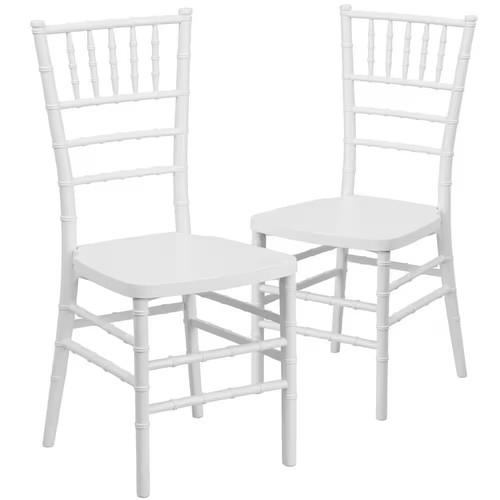 White resin chiavari - white,