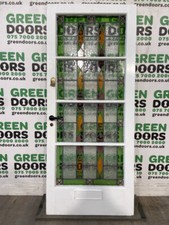 1930S FRONT DOOR STAINED GLASS ORIGINAL LEADED INTERNAL 1920S COLOURED RECLAIMED