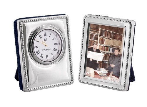 Miniature clock and frame set - and,