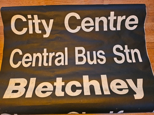 Vintage bus destination blind - destination,