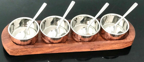 Copper chutney tray pot - copper,