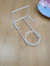 3 Piece Display Stand: Dinner Plate, Cup & Saucer Stand White, Nylon Coated