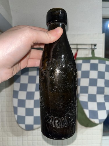 Bottle antique glass - antique, &