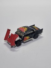 Vintage 1979 Matchbox Superfast ‘57 Chevy Red & Black Flames Hood Lifts Loose