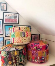 Indian Vintage Patchwork Pouf
