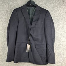Oxford Jacket Mens 92 Extra Small Blue Navy Auden Blazer Merino Wool NEW 8721