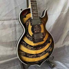 Custom Zakk Wyld Audio Odin Grail Electric Guitar with Viking Totem Bullseye Top