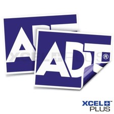 Indoor/Outdoor ADT Blue Siren Bell Box Alarm Window/Door/Van Stickers