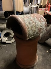 Large Reclaimed Chimney Pot Bonnet Top Terracotta Hooded Cowl
