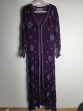Purple Embroidered Maxi Dress